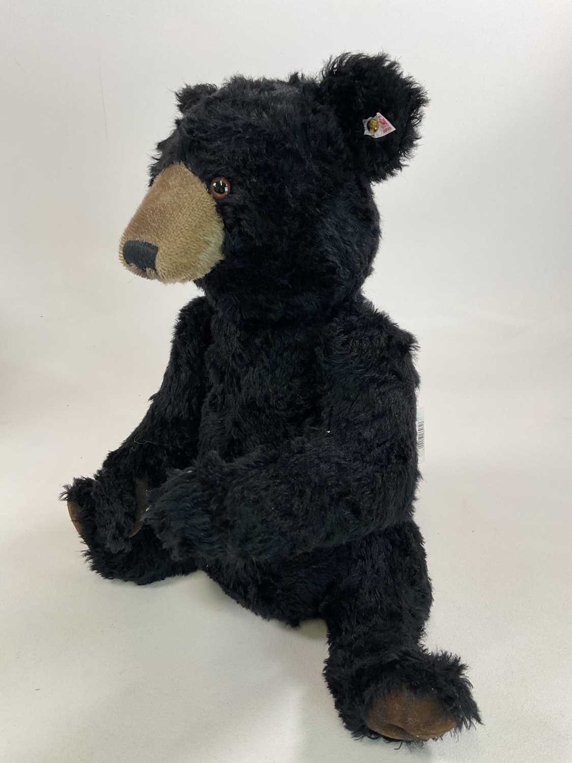 STEIFF; a large black bear, white tag 664618 with certificate, exclusive to Danbury Mint, limited - Image 2 of 6