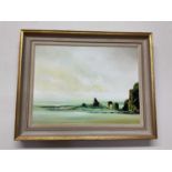 † MARGARET NORTON; oil on canvas, 'A Cool Green Evening', signed with initial lower left, and