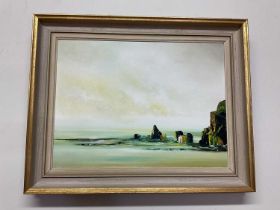 † MARGARET NORTON; oil on canvas, 'A Cool Green Evening', signed with initial lower left, and