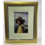 † ROLF HARRIS; a signed limited edition coloured print, 'Arnhemland Girl', numbered 253/695, the