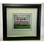 † MACKENZIE THORPE; a signed limited edition print, 'The A Team', numbered 132/495, 25 x 29.5cm,