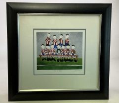 † MACKENZIE THORPE; a signed limited edition print, 'The A Team', numbered 132/495, 25 x 29.5cm,