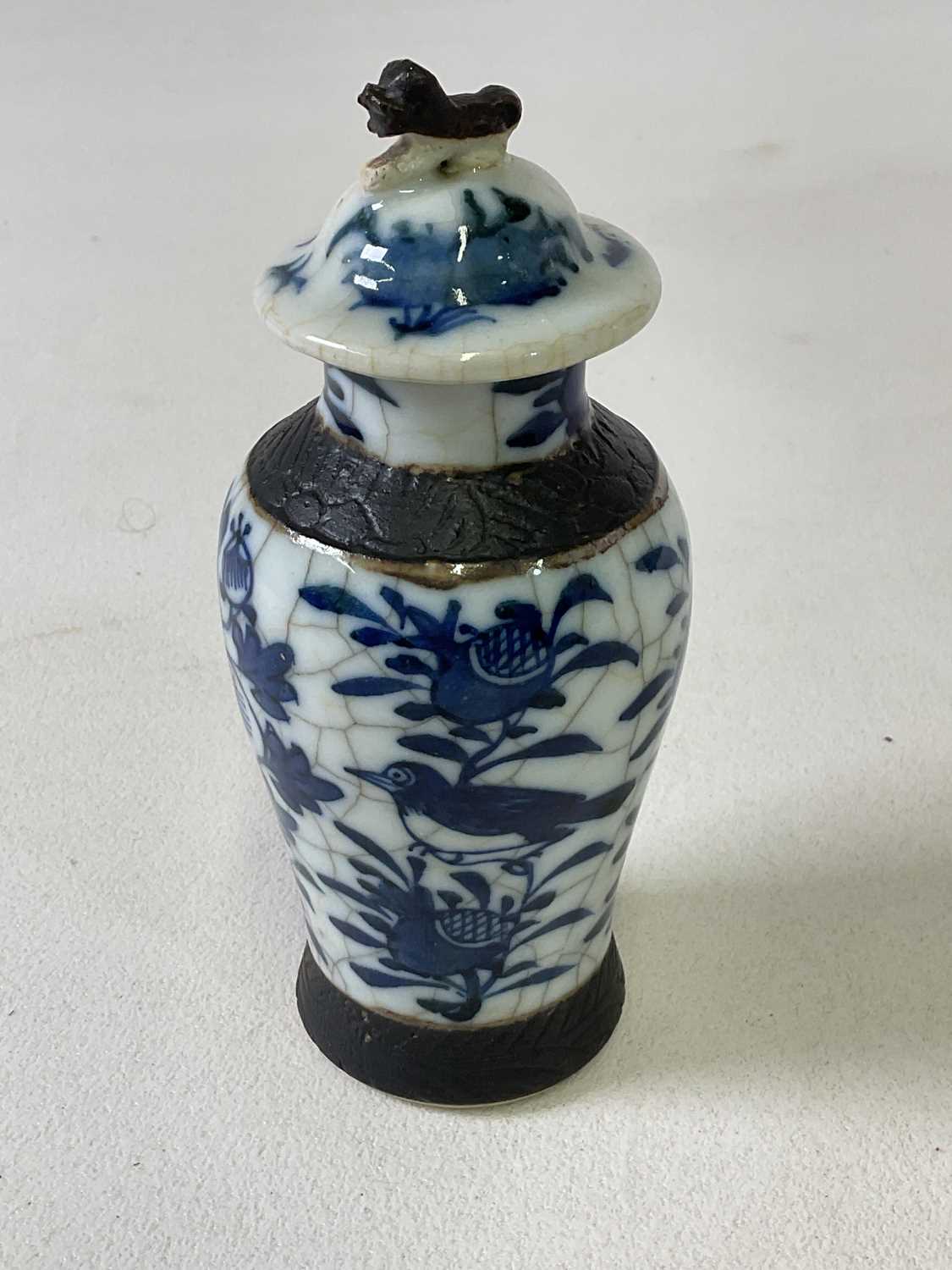 A group of eight early 20th century Chinese blue and white ginger jars and covers, height of largest - Image 5 of 18