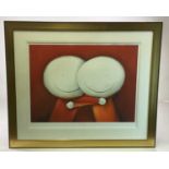 † DOUG HYDE; a signed limited edition print, 'Hugs', numbered 238/295, the image 55.5 x 74cm, framed