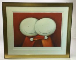 † DOUG HYDE; a signed limited edition print, 'Hugs', numbered 238/295, the image 55.5 x 74cm, framed