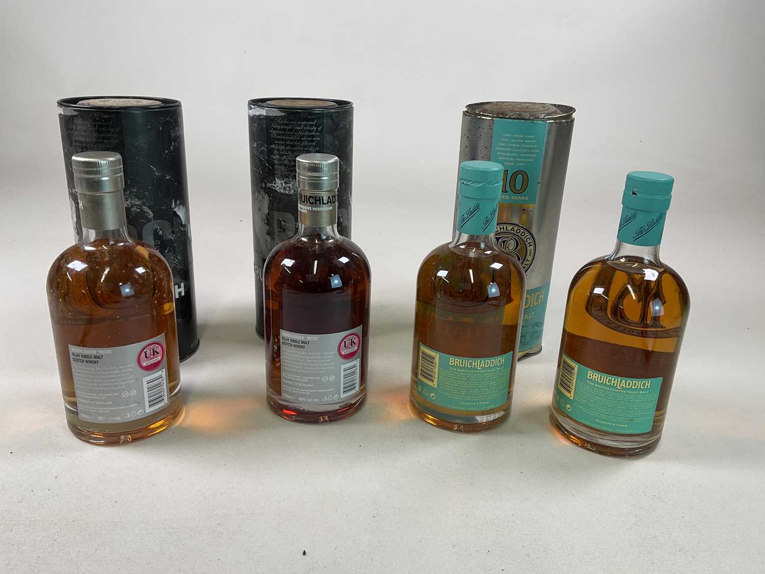 WHISKY; four bottles of Bruichladdich, two of Islay Single Malt Scotch whisky, aged 10 years, 46%, - Image 2 of 2