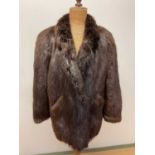 A beaver fur jacket by Antonovich, approx size 14