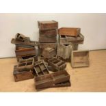A very large quantity of vintage wooden crates and boxes