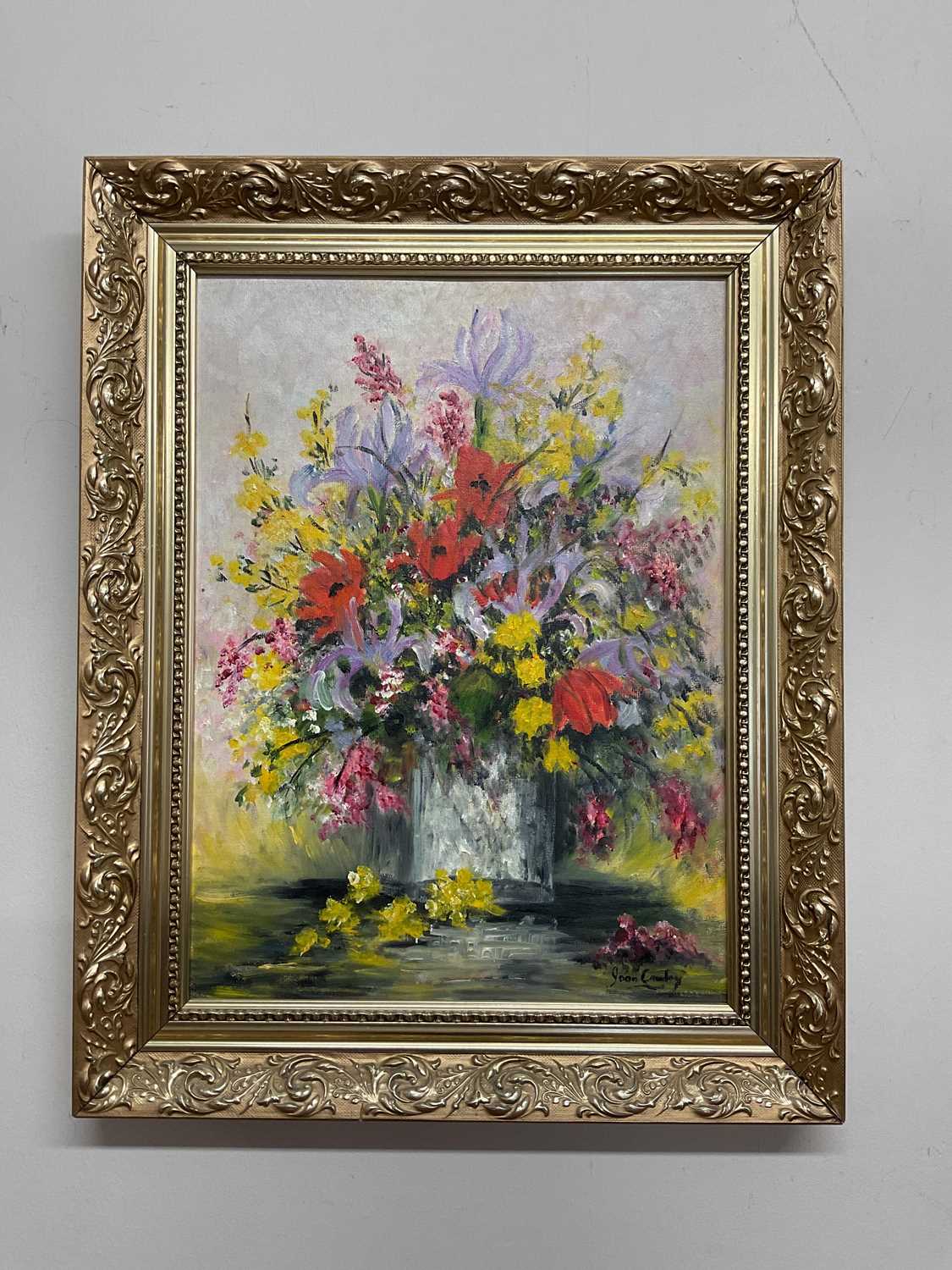 † JOAN CAWLEY (1925-2015); a pair of oils on board, 'Fantastic Flowers' and 'Michaelmas Daisies', - Image 2 of 9
