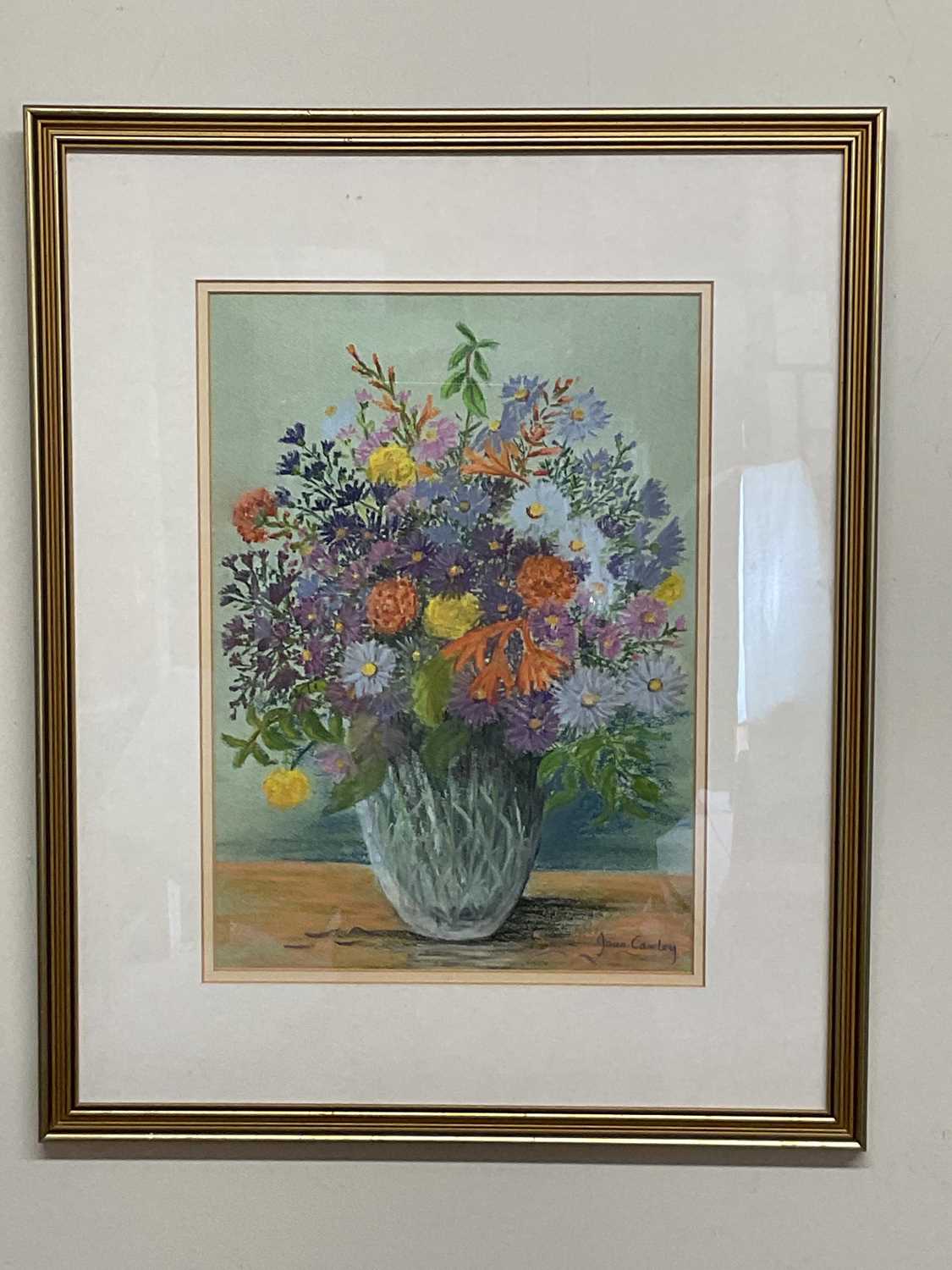 † JOAN CAWLEY (1925-2015); a pair of oils on board, 'Fantastic Flowers' and 'Michaelmas Daisies', - Image 6 of 9