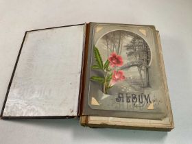 A Victorian photograph album, containing approximately one hundred photographs, mainly people and