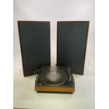 BANG & OLUFSEN; a mid 20th century Beogram 1000 and pair of speakers.