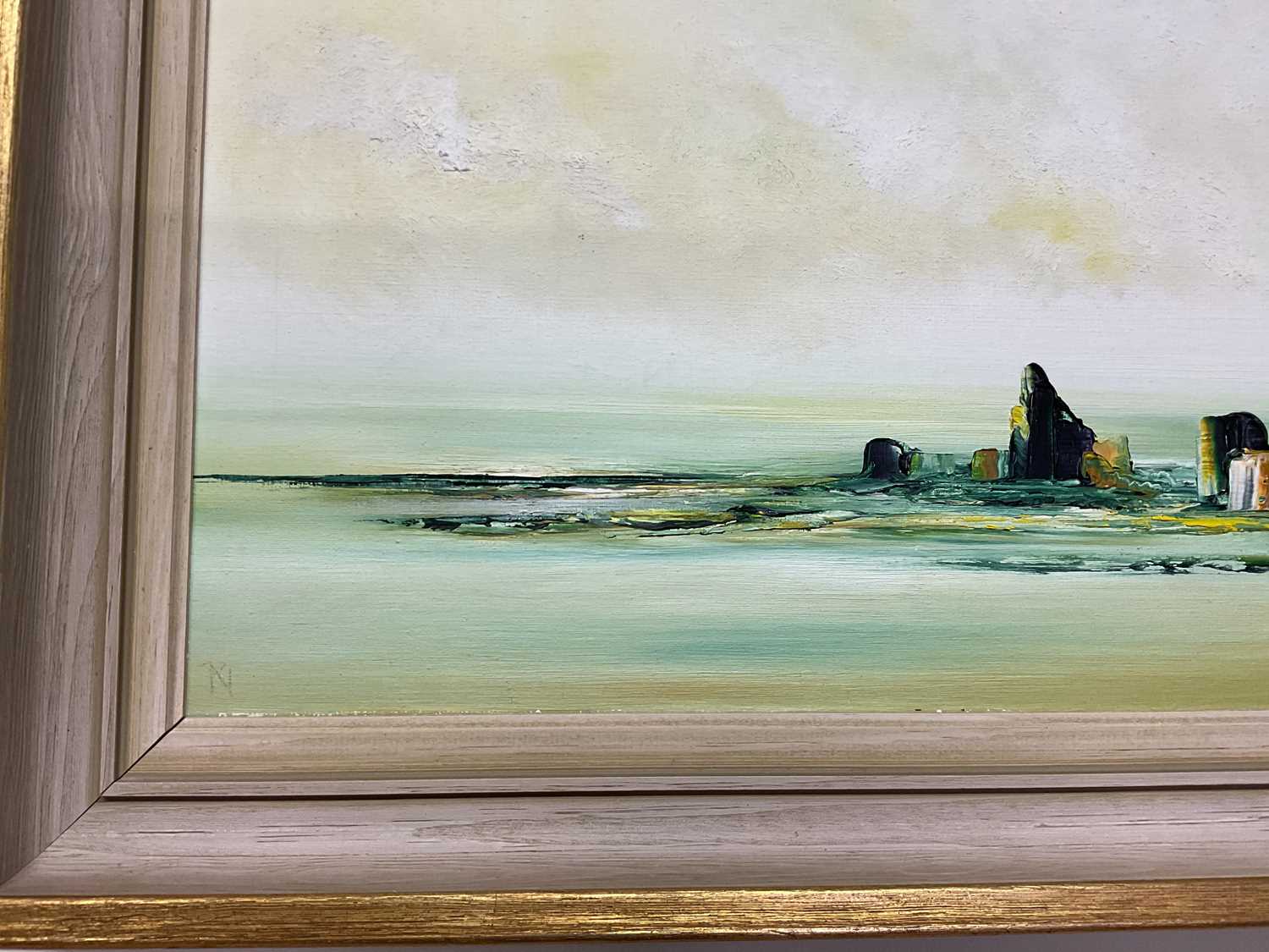 † MARGARET NORTON; oil on canvas, 'A Cool Green Evening', signed with initial lower left, and - Bild 2 aus 4