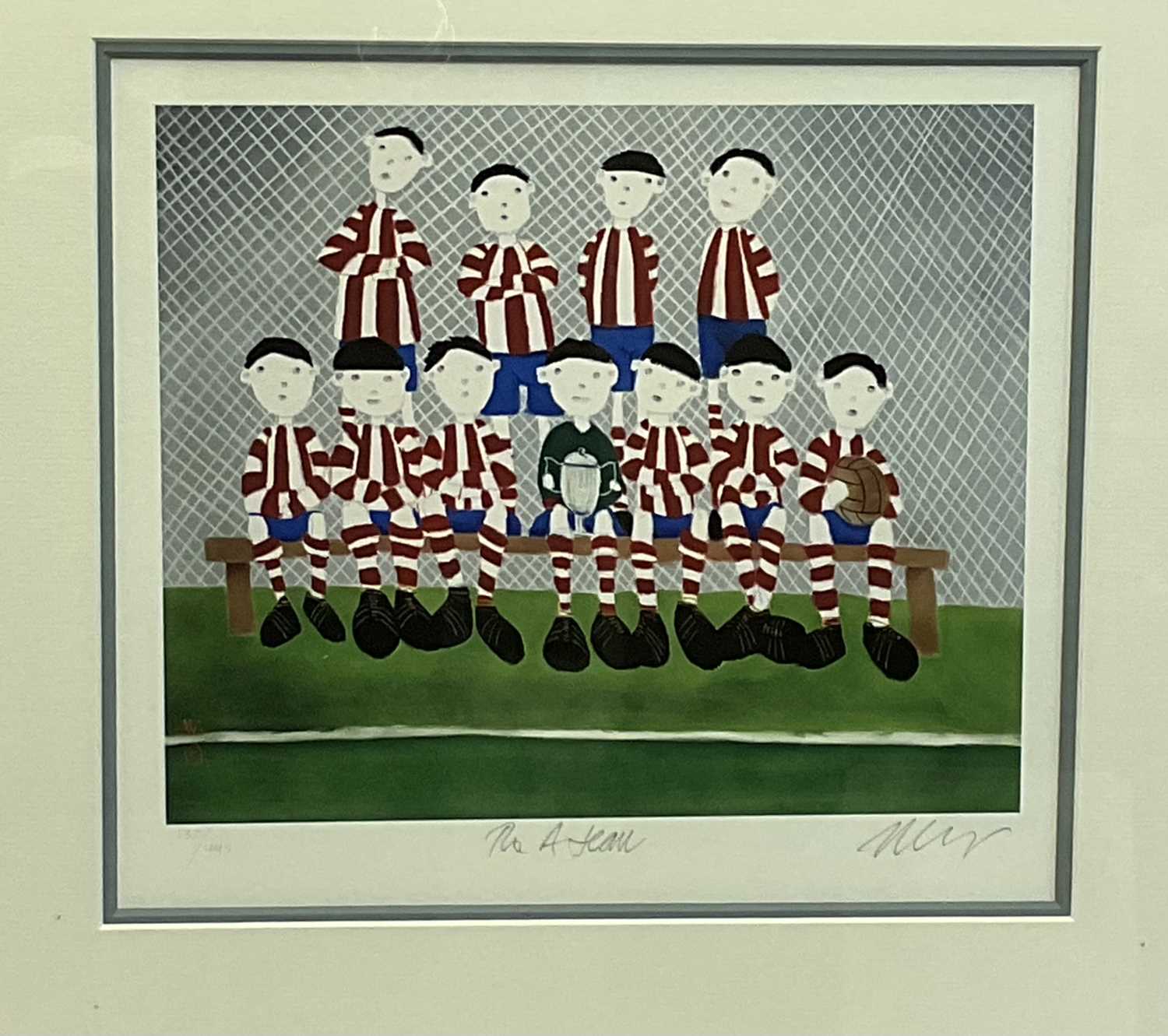 † MACKENZIE THORPE; a signed limited edition print, 'The A Team', numbered 132/495, 25 x 29.5cm, - Bild 3 aus 3