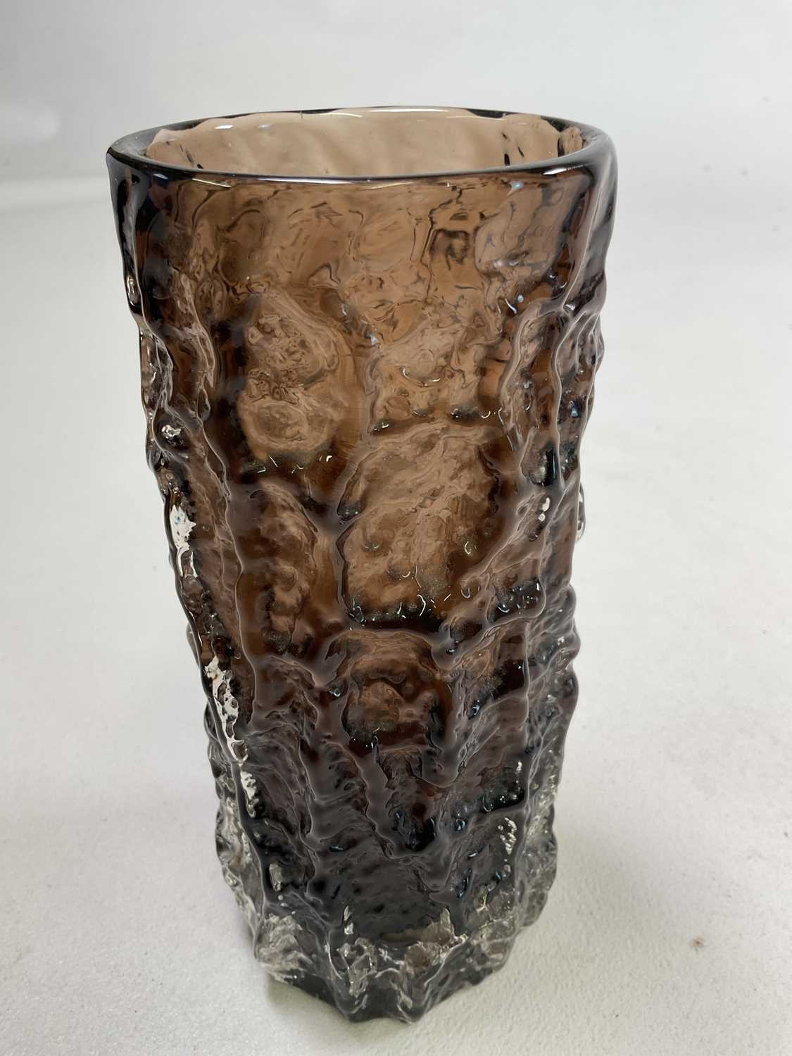 WHITEFRIARS; a cinnamon coloured cylindrical 'Bark' vase, designed by Geoffrey Baxter, height - Image 2 of 2