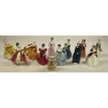 ROYAL DOULTON; seven figures comprising 'Adrienne' HN2304, 'Julia' HN2705, 'Kirsty' HN2381, 'The