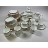 ROYAL DOULTON; a 'Hardwick' dinner/tea service to include plates, side plates, dishes, tea and