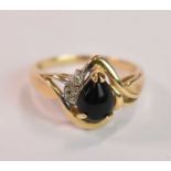 A 14ct yellow gold dress ring with pierced platform, size O, approx 4g.