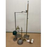 A quantity of various mid 20th century lighting including floor lamps, table lamps etc, all for