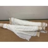 A quantity of fabric comprising two part rolls of lightweight chiffon type Chinese silk with woven