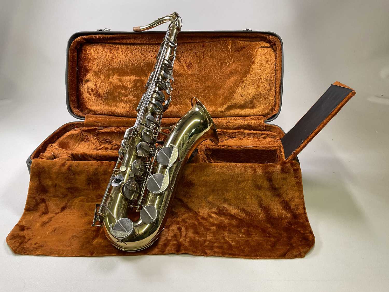 LAFLEUR; a tenor saxophone, cased (lacking mouthpiece)