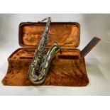 LAFLEUR; a tenor saxophone, cased (lacking mouthpiece)