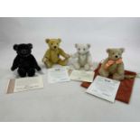 STEIFF; four bears comprising Blonde 662713, Royal Wedding Bear 2011, Honey Blond Help for Heroes