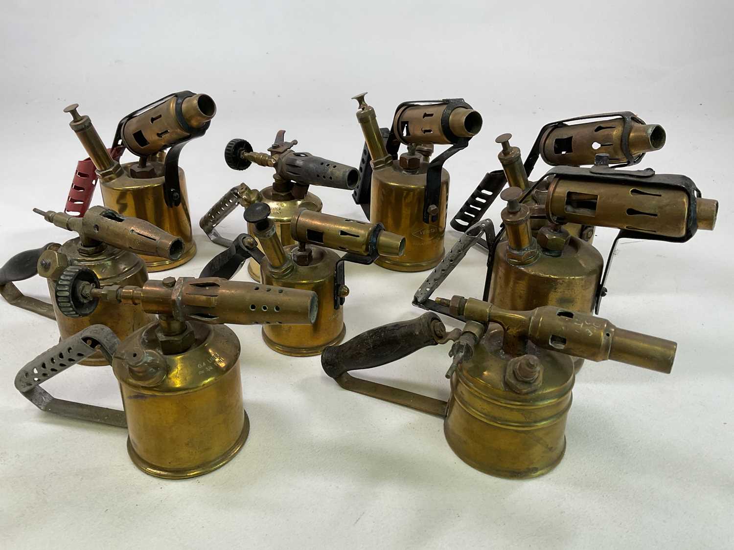 A quantity of brass blow torches (9)