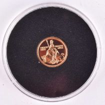 An Elizabeth II quarter sovereign 2021, encapsulated, in presentation wallet, approx. 2g.