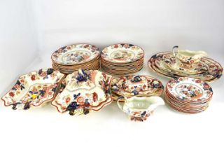 ASHWORTH BROS, MASONS IRONSTONE; a Victorian part dinner service decorated in the Imari 9471
