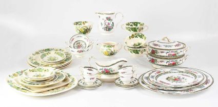 A Masons Ironstone 'Strathmore' part dinner service, together with a Paragon floral part dinner