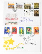 Two first day covers signed by Tracey Emin and David Hockney (2). Condition Report: - We have not