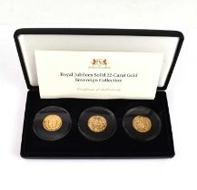 HARRINGTON & BYRNE; a 'Royal Jubilees Solid 22-Carat Gold Sovereign Collection', comprising Golden