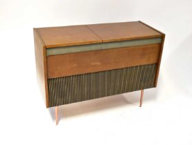 MURPHY; a vintage 1950s/60s Model A692 stereogram in teak-effect cabinet, raised on metallic tapered