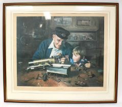 † DAVID SHEPHERD; three signed limited edition prints comprising 'Grandpa's Workshop' no.1/850,