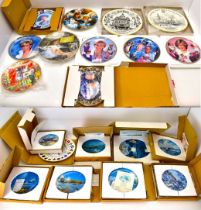 A collection of twenty-one various display plates to include WWII aviation, Princess Diana etc, some