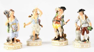 ROYAL CROWN DERBY; four figures 'The Elements', comprising 'Fire', 'Water', 'Earth' and 'Air',