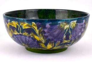 HANCOCK & SONS; a Morrisware bowl, designed and signed by George Cartlidge, decorated with lilac