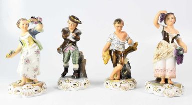 ROYAL CROWN DERBY; four figures 'The Seasons', comprising 'Spring', 'Summer', 'Autumn' and 'Winter',