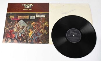 MARVIN GAYE; vinyl LP 'I Want You', bearing signature to front cover by Marvin Gaye, Ernie Barnes,