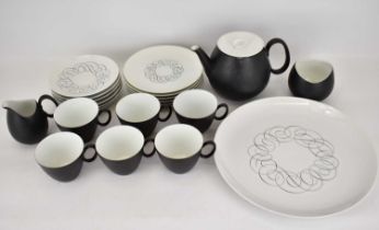 RAYMOND LOEWY FOR CONTINENTAL CHINA; a twenty-two piece tea service in the 'Script' design,