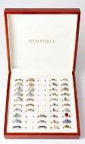 GEMPORIA; forty-two contemporary dress rings set with various stones, comprising twenty-five 10K