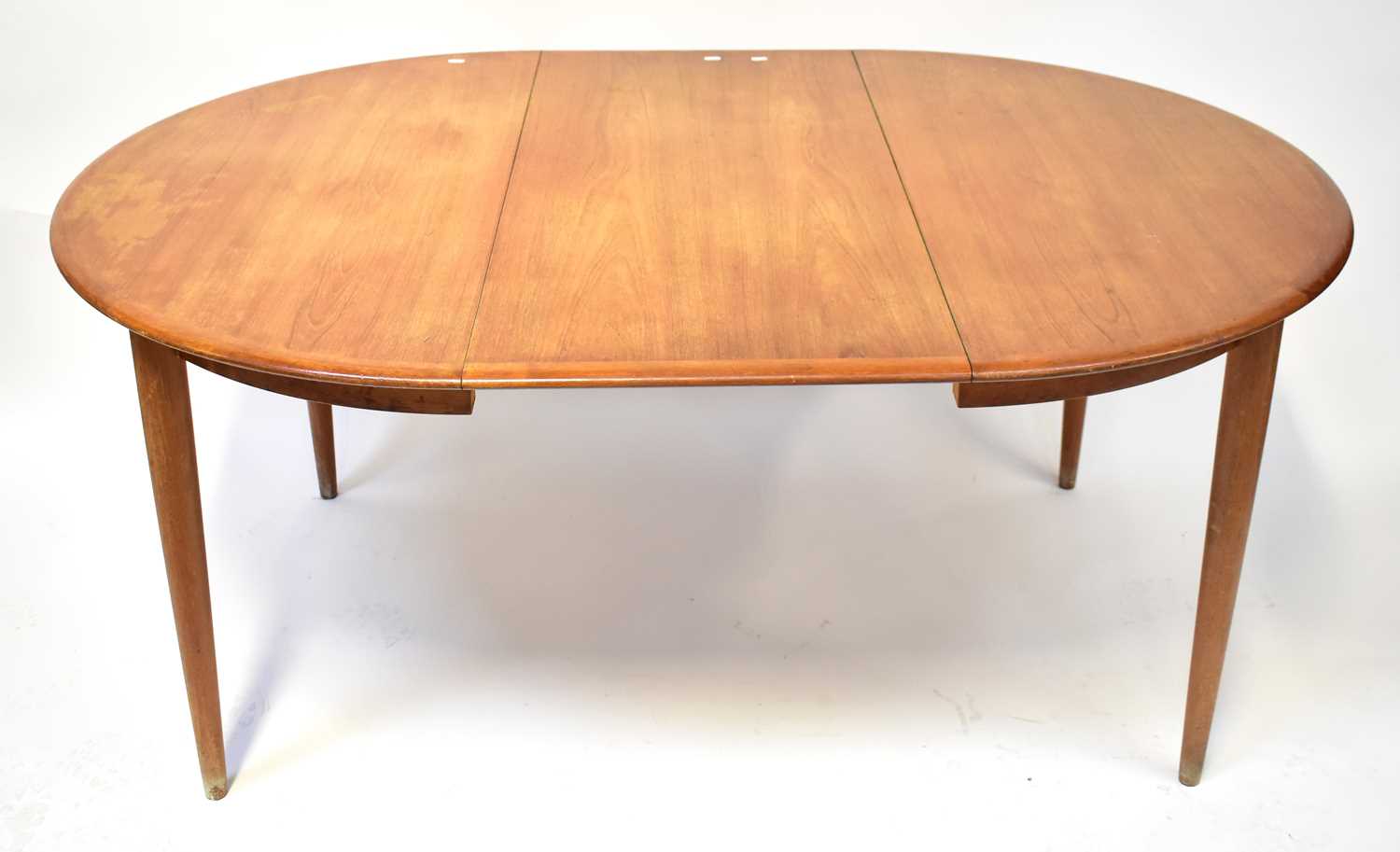 SKOVMAN & ANDERSEN; a mid 20th century Danish teak circular extending dining table on tapering legs, - Image 2 of 2