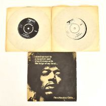 JIMI HENDRIX; three 45rpm singles, comprising 'Voodoo Chile' in picture sleeve, 'Purple Haze' and '