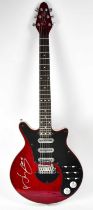 SIR BRIAN MAY; a 'Special Red' signed guitar. Provenance: - Purchased in The Born Free charity