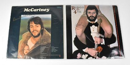 PAUL MCCARTNEY & RINGO STARR; two LPs, comprising 'McCartney', bearing signature of Paul McCartney