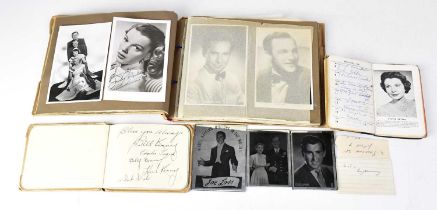 A vintage autograph album containing images of stars of the radio, theatre and film to include