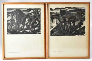 ELIZABETH RIVERS (1903-1964); a set of six black and white prints, each titled and numbered to the