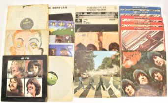 THE BEATLES; records comprising 'Abbey Road', 'Beatles For Sale', 'Rubber Soul', two '1967-1970',