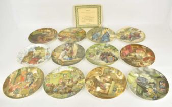 WEDGWOOD; a set of twelve collectors' plates, 'The Wind in The Willows' by Eric Kincaid, with single